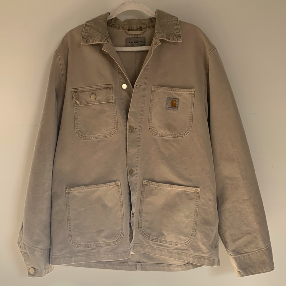 LOOSE FIT FIRM DUCK BLANKET-LINED CHORE COAT